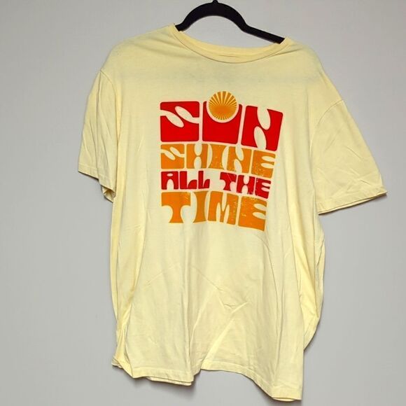 Goodfellow Yellow Graphic Short Sleeve Shirt - Picture 1 of 5